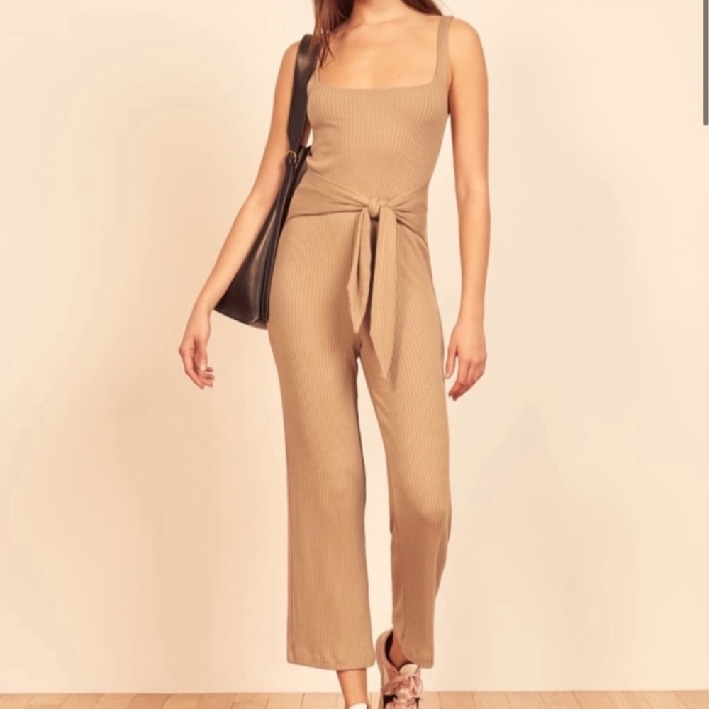 NWOT Kaze Reformation Jumpsuit in Oatmeal Size Large